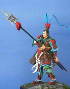 LÜ BU Seigneur de la guerre, Chinois de l'époque Han (IIème siècle de notre ère) - Figurine Plomb 75 mm.