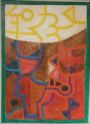 Linien (55 x 75 cm) gerahmt