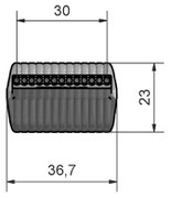 3D printed nozzle 30mm wide (SL38-75-30-5-2,0-TI)