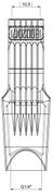 3D gedruckte Düse 10mm Breit (SL14-56-10-5-1,6-TI)