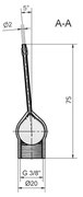 3D gedruckte Düse 30mm Breit (SL38-75-30-5-2,0-TI)