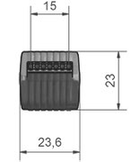 3D gedruckte Düse 15mm Breit (SL38-75-15-5-2,0-TI)