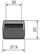 3D printed nozzle 20mm wide (SL38-75-20-5-2,0-TI)