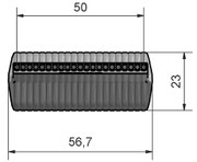 3D printed nozzle 50mm wide (SL38-75-50-5-2,0-TI)