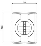 3D gedruckte Düse 20mm Breit (SL14-56-20-5-1,6-TI)