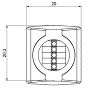 3D gedruckte Düse 15mm Breit (SL14-56-15-5-1,6-TI)