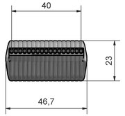 3D gedruckte Düse 40mm Breit (SL38-75-40-5-2,0-TI)