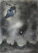 Nox Mentis, mixed media on canvas, 90x70 cm
