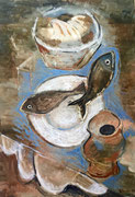 LOAVES AND FISHES - Oil on canvas -  55x38 cm. 2015