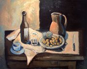 STILL LIFE IN BLUE - Oil on canvas - 100x81cm  2014