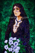 La Calavera Catrina ©2023, Dimensions: 24" w  x 36" h, Acrylic on Canvas