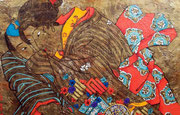 Stay the Night © 2005  Acrylic on Canvas, Dimensions 36" w x 25" h, Los Angeles  CA USA Asian Pacific Islander American Hertiage Month Calendar and  Cultural Book 2018 - Back Cover