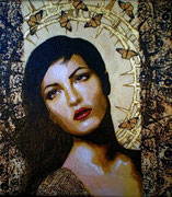 Joan of Arch ©2009, Acrylic on Canvas, Dimensions 20" w x 20" h, Private Collector