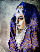 Gothic Madonna ©2011, Acrylic on Canvas, Dimensions 18" w x 24" h, Private Collector