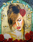 The Age of Innocence ©2009, Acrylic on Canvas, Dimensions 16" w x 20" h, Private Collector