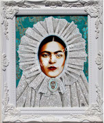 Frida Calavera ©2025, Acrylic on Canvas, Dimensions 11" w x 24" h, Private Collector