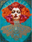 Vela Catrina ©2023,  Dimensions: 18" w  x 24" h, Acrylic on Canvas, Private Collector