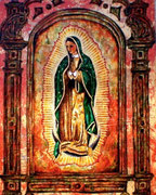 Guadalupe Madonna ©2011, Acrylic on Canvas, Dimensions 16" w x 20" h, Private Collector