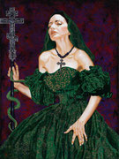 Gothic Madonna ©2015, Acrylic on Canvas, Dimensions 30" w x 40" h, Private Collector
