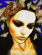 Notte ©2008, Acrylic on Canvas, Dimensions 14" w x 18" h, Private Collector
