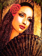 Malaguena ©2010, Acrylic on Canvas, Dimensions 18" w x 24" h, Private Collector