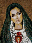 Green Madonna ©2010, Acrylic on Canvas, Dimensions 18" w x 24" h, Private Collector