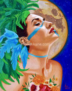 Moon Goddess ©2023 Dimensions: 11" w x 14" h Acrylic on canvas, Private Collector