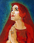 Our Lady of Compassion ©2016, Acrylic on Canvas, Dimensions 16" w x 20" h, Private Collector