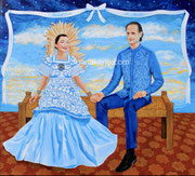 The Wedding Portrait ©2026, Dimensions: 40" w x 36" h, Acrylic on Canvas, Private Collector 