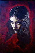 Femme Fatale: Carmilla ©2009, Acrylic on Canvas, Dimensions 12" w x 18" h, Private Collector