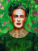 Frida ©2023,  Dimensions: 18" w  x 24" h, Acrylic on Canvas, Private Collector