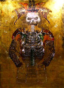 Soy Shogun ©2013, Acrylic on Canvas, Dimensions 56" w x 77" h, Los Angeles  CA USA Asian Pacific  Islander American Hertiage Month Calendar and  Cultural Book 2015 