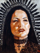 Madonna of the Rosary ©2016, Acrylic on Canvas, Dimensions  11" w x 14" h, Private Collector