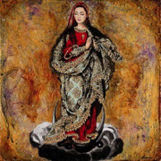 Baroque Ascension ©2010, Acrylic on Canvas, Dimensions 10" w x 10" h, Private Collector