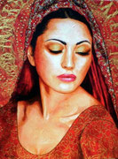 Red Madonna ©2012, Acrylic on Canvas, Dimensions 12" w x 16" h, Private Collector