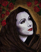 Dolores del Rio ©2009, Acrylic on Canvas, Dimensions 16" w x 20" h, Private Collector