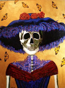 El Catrina ©2010, Acrylic on Wood, Dimensions 18" w x 24" h, Private Collector