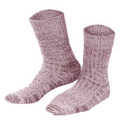 Noorse sokken Jean in 50% bio-katoen en 48% bio-wol met 2% elastaan, bordeaux mouliné, Living Crafts, beschikbaar in de maten 35-38 en 39-42, prijs: 15,99 €