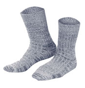 Noorse sokken Jean in 50% bio-katoen en 48% bio-wol met 2% elastaan, marineblauw mouliné, Living Crafts, beschikbaar in de maten 35-38, 39-42 en 43-46, prijs: 19,99 €