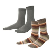 Sokken Valo in 98% bio-katoen met 2% elastaan, per 2 paar verpakt, herfstochtend, Living Crafts, beschikbaar in de maten 35-38, 39-42 en 43-46: prijs: 14,99 €