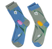 Sokken Malon in 98% bio-katoen met 2% elastaan, per 2 paar verpakt, lente, Living Crafts, beschikbaar in de maten 35-38 en 39-42, prijs: 12,99 €