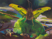 The smile of the moth, 2020, oil on linen, 90 x 120 cm