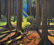 In den herkynischen Wäldern, 2021, Öl auf Leinen, 100 x 120 cm