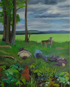 Sapowit, 2022, Öl auf Leinen, 100 x 80 cm