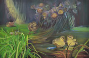Entenkraut, 2021, Öl auf Leinen, 80 x 120 cm