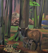 Buchenwald, 2021, oil on linen, 110 x 100 cm