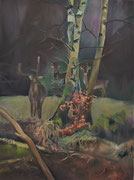Secretly, 2022, oil on linen, 80 x 60 cm