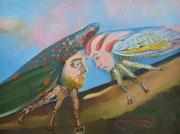 Paar, 2020, Öl auf Leinen, 90 x 120 cm
