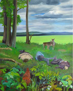 Sapowit, 2022, Öl auf Leinen, 100 x 80 cm