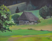 Heidenhaus, 2023, Öl auf Leinen, 80 x 100 cm